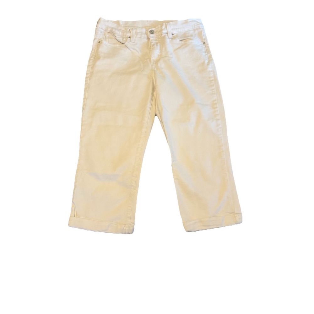 Levi Strauss Women's Capri White Denim Pants Size 29 / 8 In Excellent Condition